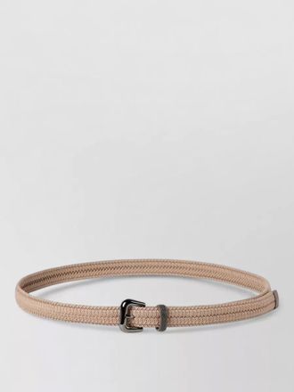 Brunello Cucinelli slim belt adjustable length braided design