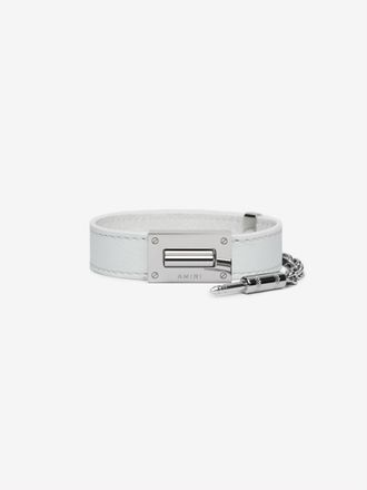 Amiri Pebbled Jax Bracelet White