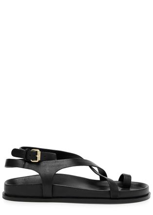 A.Emery Jalen Slim Leather Sandals - Black - 38 (IT38/ UK5)