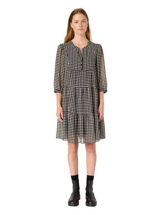 Gerard Darel Lira Tiered Polka Dot Dress in Black at Nordstrom, Size Small