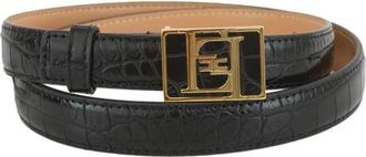 Elisabetta Franchi Ct 47S56E2 Riem - Dames - Riemen - Zwart - S - Polyester - Accessoires