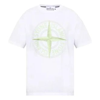 Stone Island Logo Print T-Shirt White 781521580-V0001