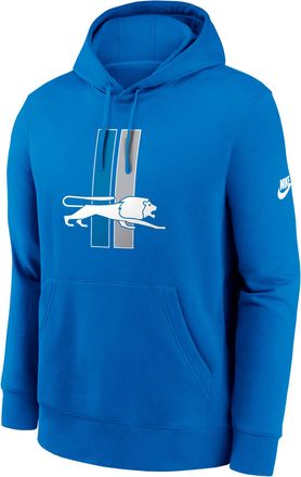 Nike Detroit Lions Club Logo Nike Mens NFL Pullover Hoodie in Blue | NKDK45AQ9S-N09
