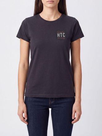 HTC T-shirt slim fit in cotone con logo a contrasto