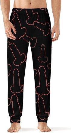 Generic Penis Mens Pajama Pants Soft Loungewear Bottoms Lightweight Sleepwear