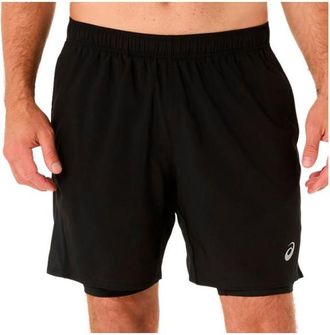 Asics Core 2in1 7 Short Laufshorts f&uuml;r Herren | schwarz