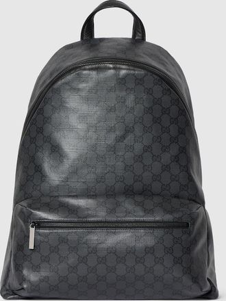 Gucci Essence Classic Medium Backpack, Black, Original GG Fabric