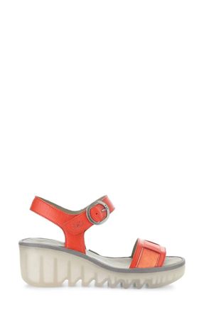 FLY London Womens Beik Sandal In Red