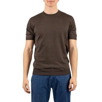 FILIPPO DE LAURENTIIS Round-neck Knitwear, male, Brown, Size: 2XL Gc1Mclc14R Crew Neck T-shirt