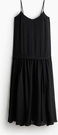 H&M Langes Trägerkleid - Schwarz