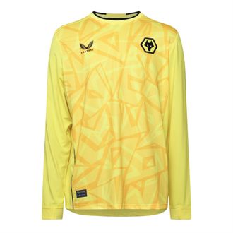 Castore Unisex keepersshirt voor volwassenen met wolvenmotief (Brandend Geel)