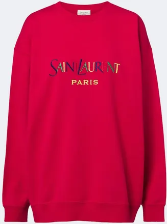 Saint Laurent Logo cotton jersey sweatshirt