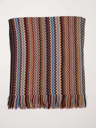 Missoni Abstract Striped Pattern Wool Blend Scarf