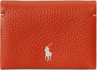 Polo Ralph Lauren pebbled leather snap wallet - Orange