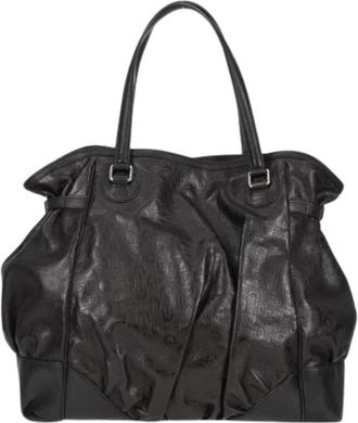 Gucci Pre-owned Shoulder Bags, female, Black, Size: ONE SIZE Pre-owned Vintage Leather Shoulder Bag
