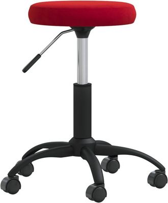 vidaXL Silla de oficina giratoria de terciopelo rojo tinto vidaXL