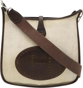Herm&egrave;s Pre-owned Evelyne Toilash Lederen Schoudertas - Dames - Vintage Schoudertas - Beige - ONE Size - Vintage