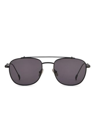 Tod's pilot-frame sunglasses - men - Leather/Metal - One Size - Black
