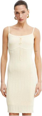 Guess Reina Jurk - Dames - Korte kleedjes - Beige - S - Polyester - Kleedjes