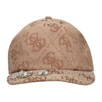 Guess Audrey Logo Jacq Baseball Cap - Dames - Petten - Beige - ONE Size - Polyester - Accessoires