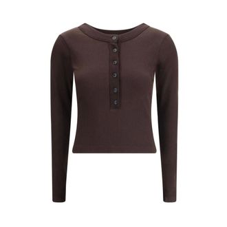 Citizens Of Humanity Tops, Dames, Bruin, L, Katoen, Varra Henley Top