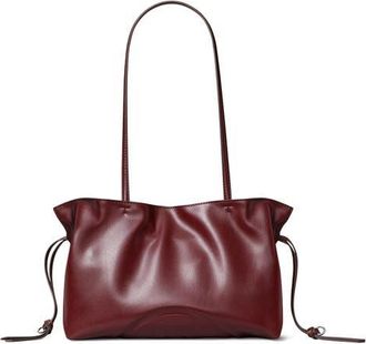Tory Burch Small Ella Natuura Drawstring Tote in Merlot at Nordstrom