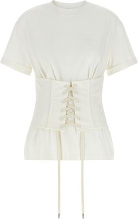 Alexander McQueen White Solid Crew Neck T-Shirt