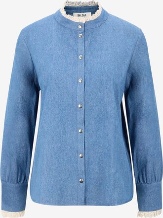 Balzac Paris Jeanshemd mit Spitze Leopoldine