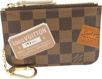 Louis Vuitton Pre-owned Wallets, male, Brown, Size: ONE SIZE Pre-owned Pochette Cl&eacute; Damier Coin Case Key Case