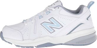 New Balance Womens 608 Cross Trainer Shoe In White/blue