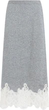 Fabiana Filippi Rokken, Dames, Grijs, S, Uitlopende Midi Rok