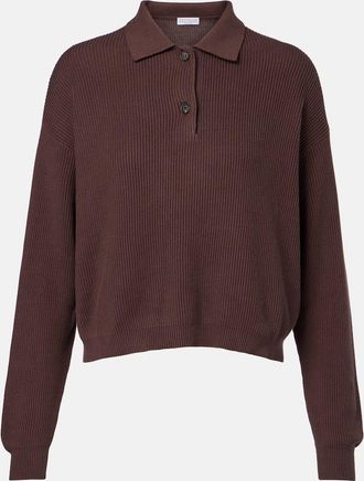 Brunello Cucinelli Polo in cotone a coste