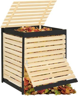 IDMarket Bidone per compost in legno da 500 litri