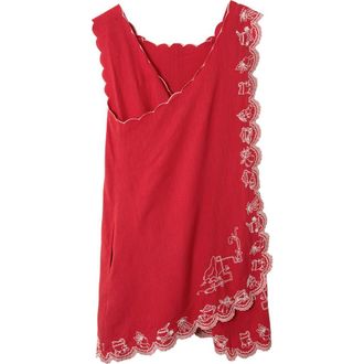 Damson Madder Natalina Embroidered Sleeveless Dress at Nordstrom, Size 16 Us