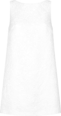Dolce & Gabbana brocade sleeveless shift minidress - women - Silk/Cotton/Rayon/Elastane - 40 - White