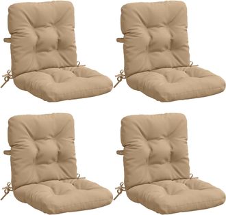 vidaXL Cojines Para Sillas De Respaldo Alto En 4 Piezas Vianen 4 Pcs Vidaxl