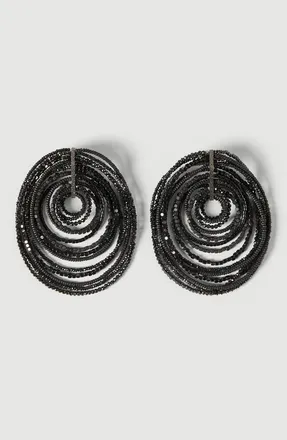 Brunello Cucinelli Black hematite and Sterling Silver earrings at Nordstrom