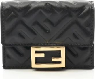 Fendi Pre-owned Wallets, female, Black, Size: ONE SIZE Pre-owned Leather wallets