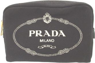 Prada Black Canvas Pouch (Pre-Owned)