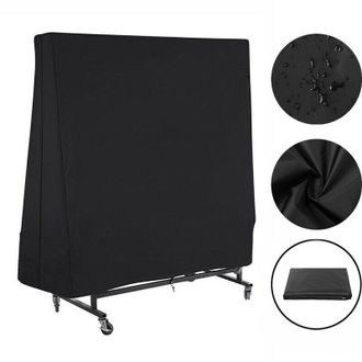 OEM Funda Protectora Para Mesa De Ping-pong De Exterior - Impermeable Y A Prueba De Polvo, Tejido Oxford 210d - Negra, 368 &times; 160 Cm