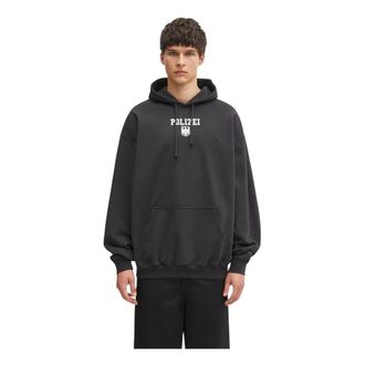 VETEMENTS Sudadera con Capucha Oversize Polizei - Sweatshirts & Hoodies - Hombre - Negro - S