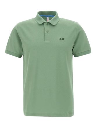 Sun 68 logo-embroidered polo shirt - Green