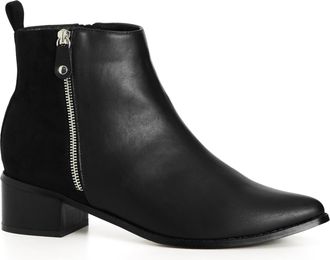 City Chic Womens Ankle Boots - Sage, Black, 5.5 UK Wide