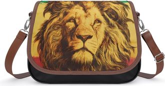 Generic Rasta Rastafari Lion Flag Fashion Womens Crossbody Bags Novelty Handbag Shoulder Bag Purse