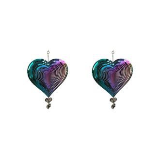 OEM 2 Campanillas De Viento Giratorias 3d, Ideas De Regalo Para Dormitorio, Boda, Jard&iacute;n, Decoraci&oacute;n Colgante Para Exteriores, Est&eacute;tica, 25 X 40 Cm