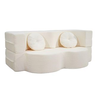 Concept Usine Sof&aacute; cama plegable de 2 plazas en terciopelo beige
