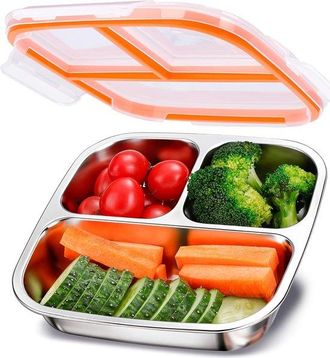 OEM Fiambrera De Acero Inoxidable, Apilable, Perfecta Para Preparar Comidas, El Cuidado De Los Ni&ntilde;os, La Escuela, La Oficina Y Los Viajes