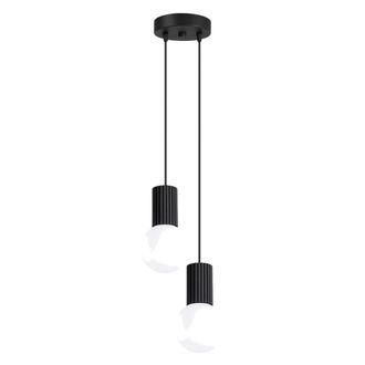 Sollux Lighting L&aacute;mpara colgantes negro aluminio/vidrio alt. 120 cm