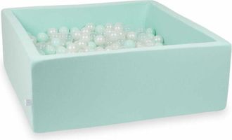 OEM Piscina Menta Seca 110x110x40 Con 600 Bolas: Transparente, Perla, Menta Claro
