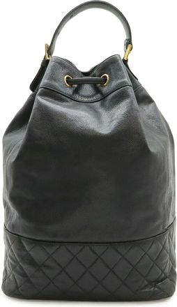 Chanel Black Grained Calfskin Backpack (Pre-Owned)
